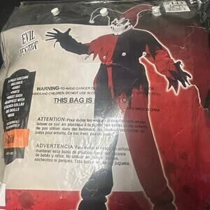 CALIFORNIA COSTUMES EVIL JESTER COSTUME WITH SKELETON GLOVES - CHILD LARGE 10/12